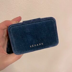 Sezane jewelry box. Blue velvet. Brand new.